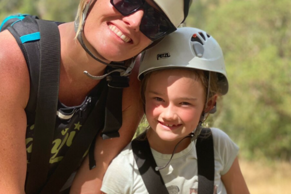 zipline mother and daughter